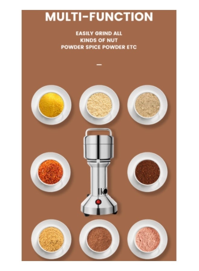 High-Speed Electric Powder Grinder & Coffee Mill – 1000W Stainless Steel Spice Grinder with Copper Motor, 100g Capacity, Heavy-Duty Grain & Herb Pulverizer (Model SC-223 FS) - Image 3